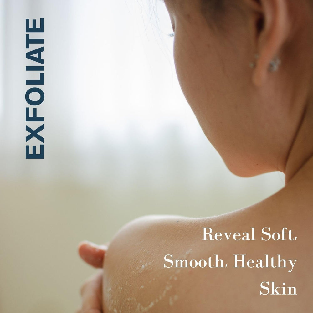 Foot scrub featuring pumice powder for smoothing rough skin