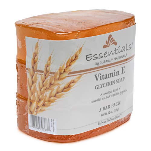 Detalle de la textura del jabón de glicerina vitamina E de Clearly Natural para uso diario
