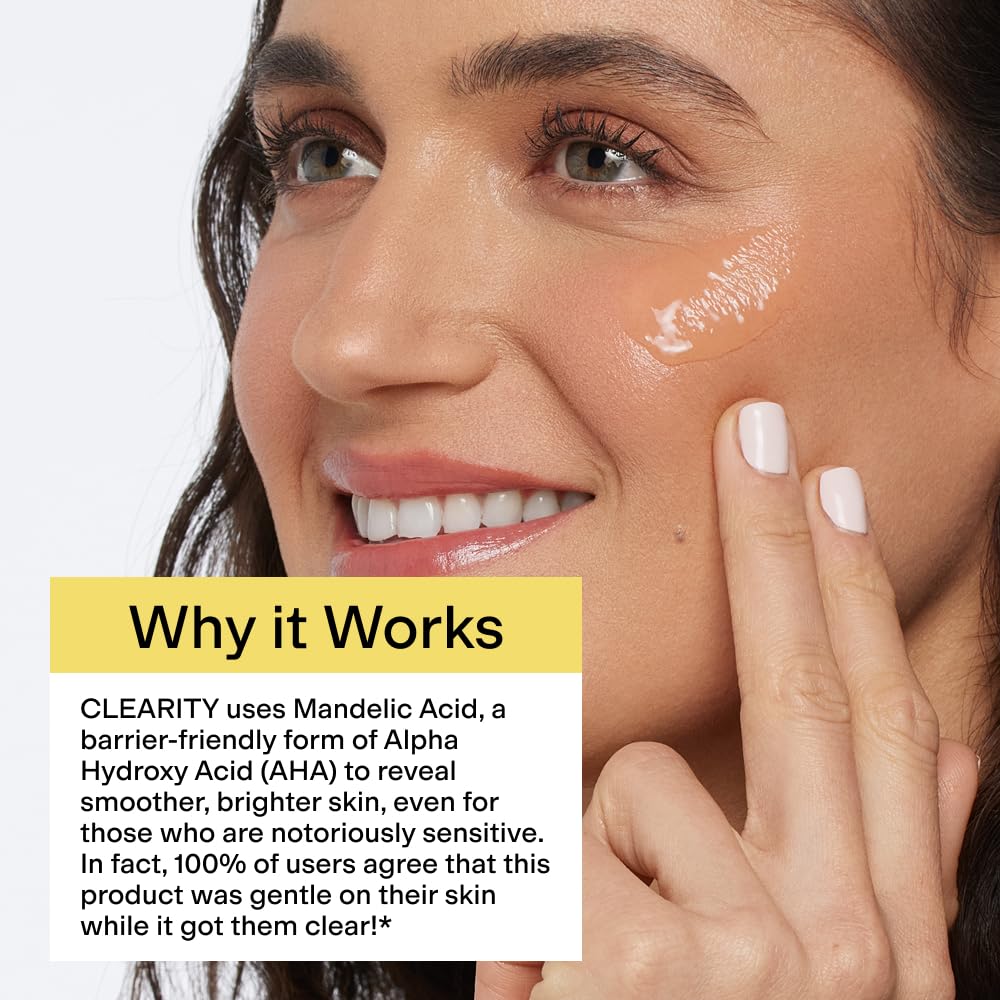 CLEARSTEM CLEARITY label emphasizing gluten-free and cruelty-free formulation