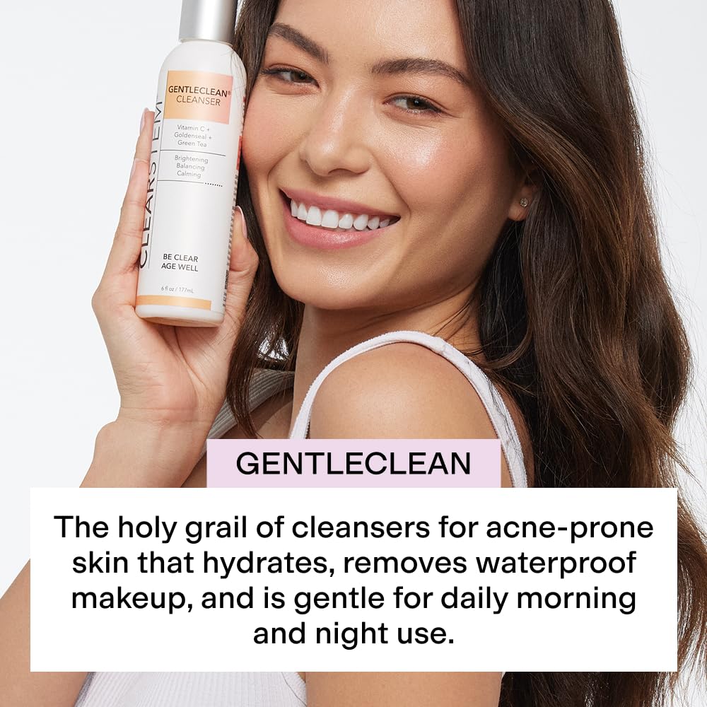 CLEARSTEM GentleClean foaming lather for effective makeup removal and refreshing cleanse.
