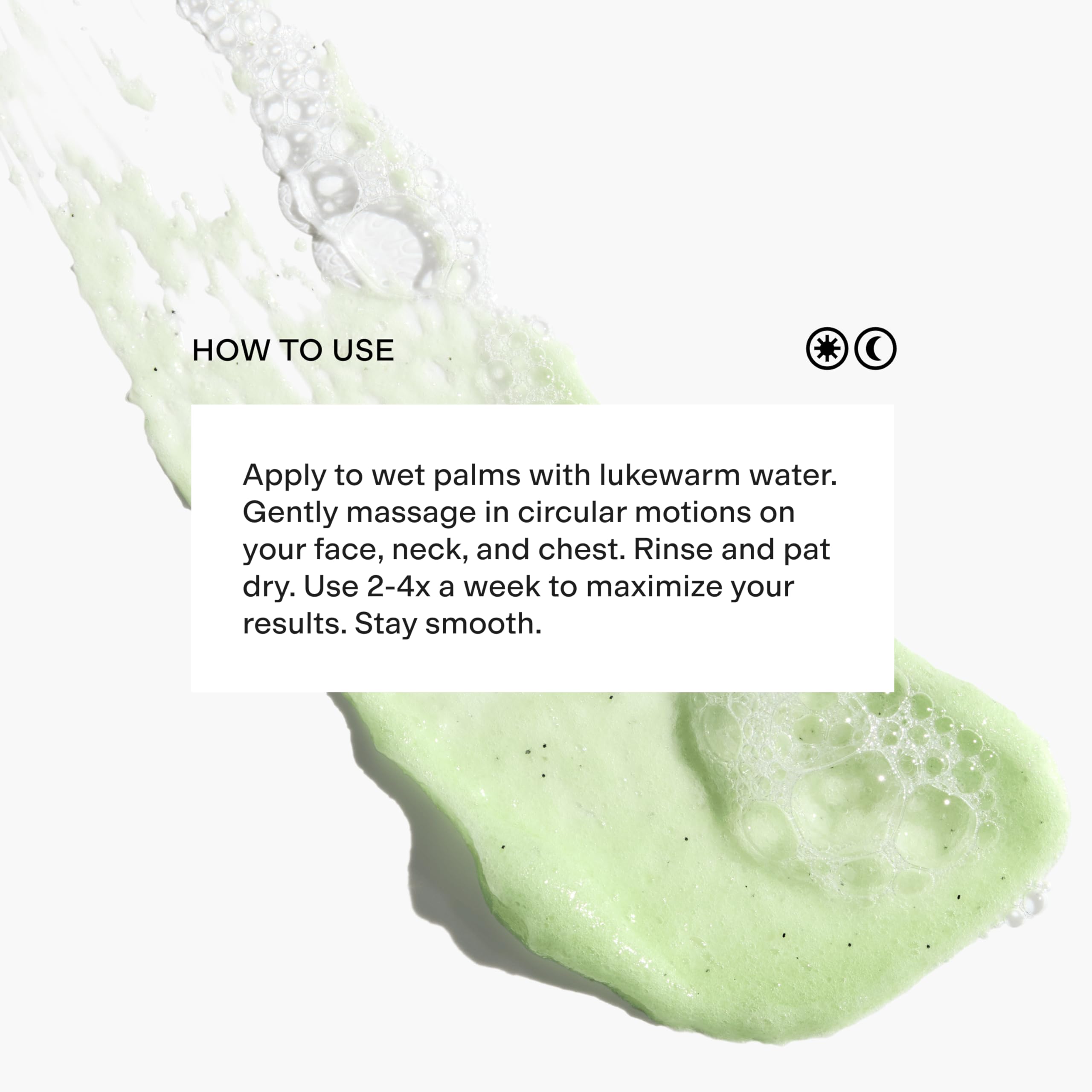 CLEARSTEM VitaminScrub bottle with Green Tea calming irritated skin.