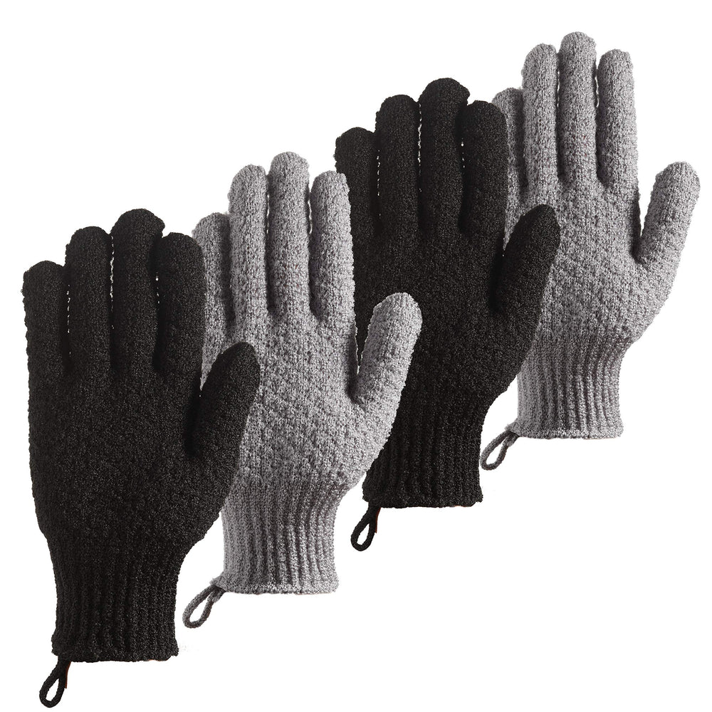 CLEEDY bath exfoliating gloves, lengthened design for broader coverage and easy scrubbing.