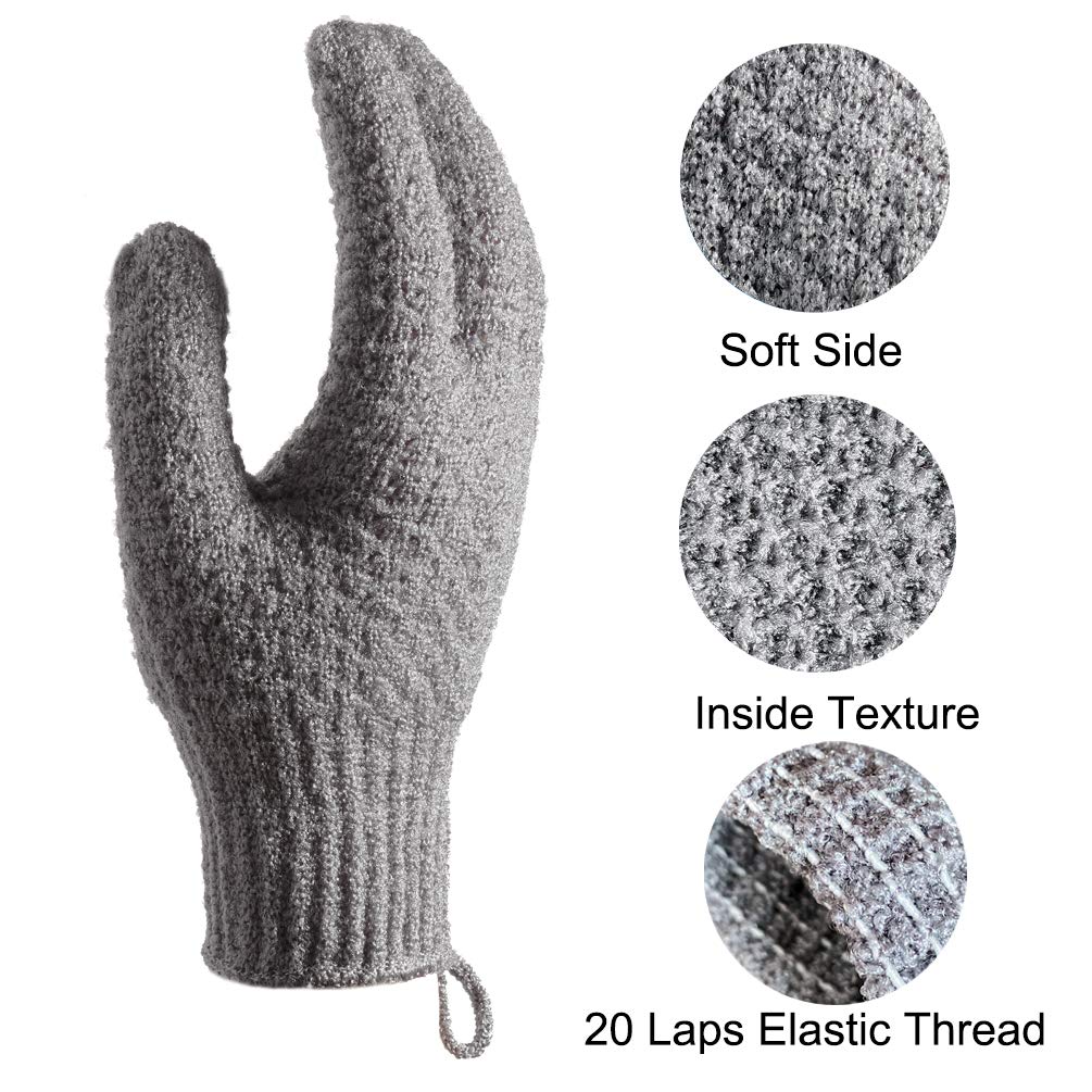 CLEEDY gloves used with soap for rich lather and cleanse deeply.