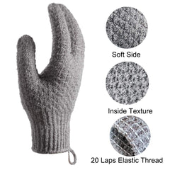 CLEEDY gloves used with soap for rich lather and cleanse deeply.