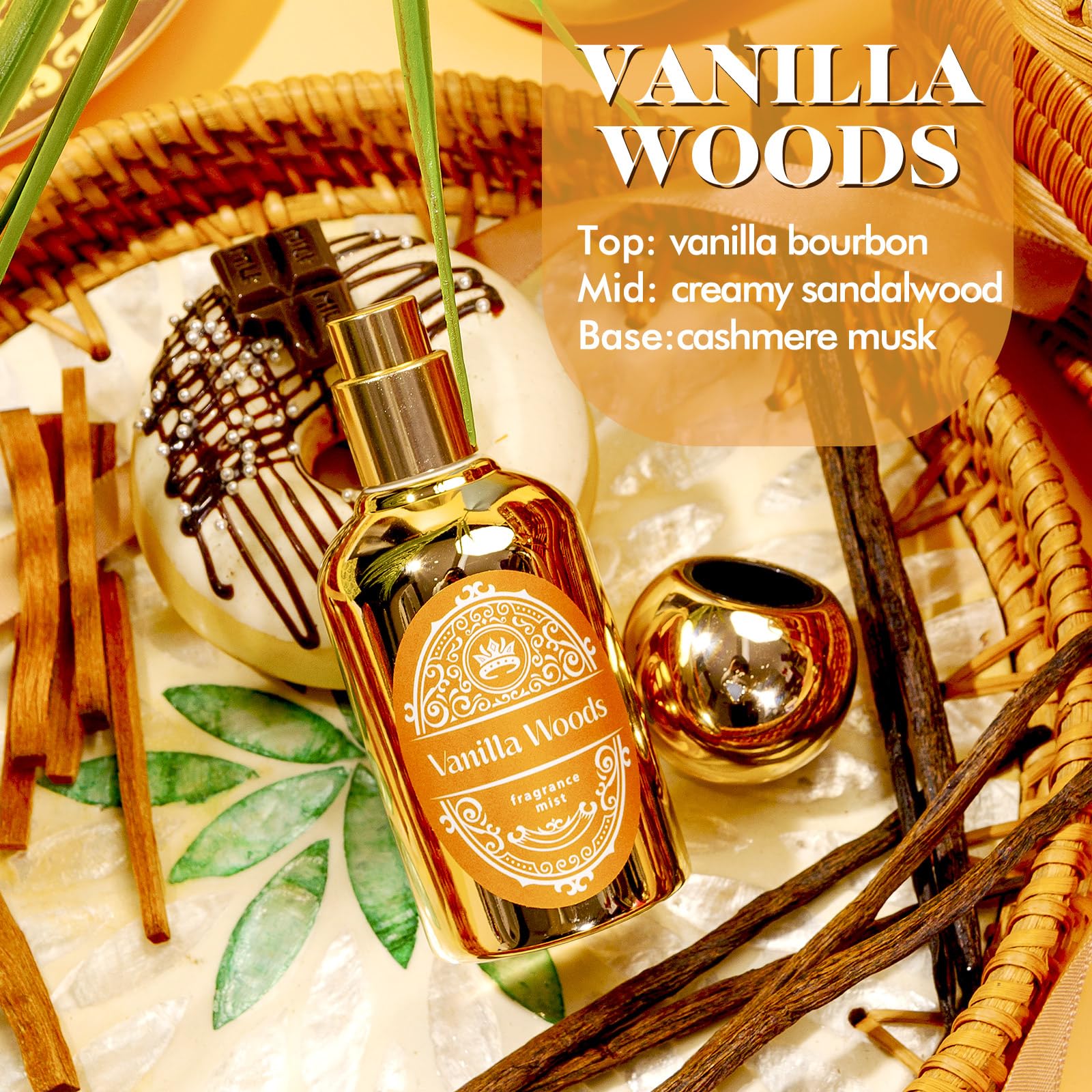 CLESH Vanilla Woods pack-shot highlights the travel-friendly set for on-the-go fragrance.