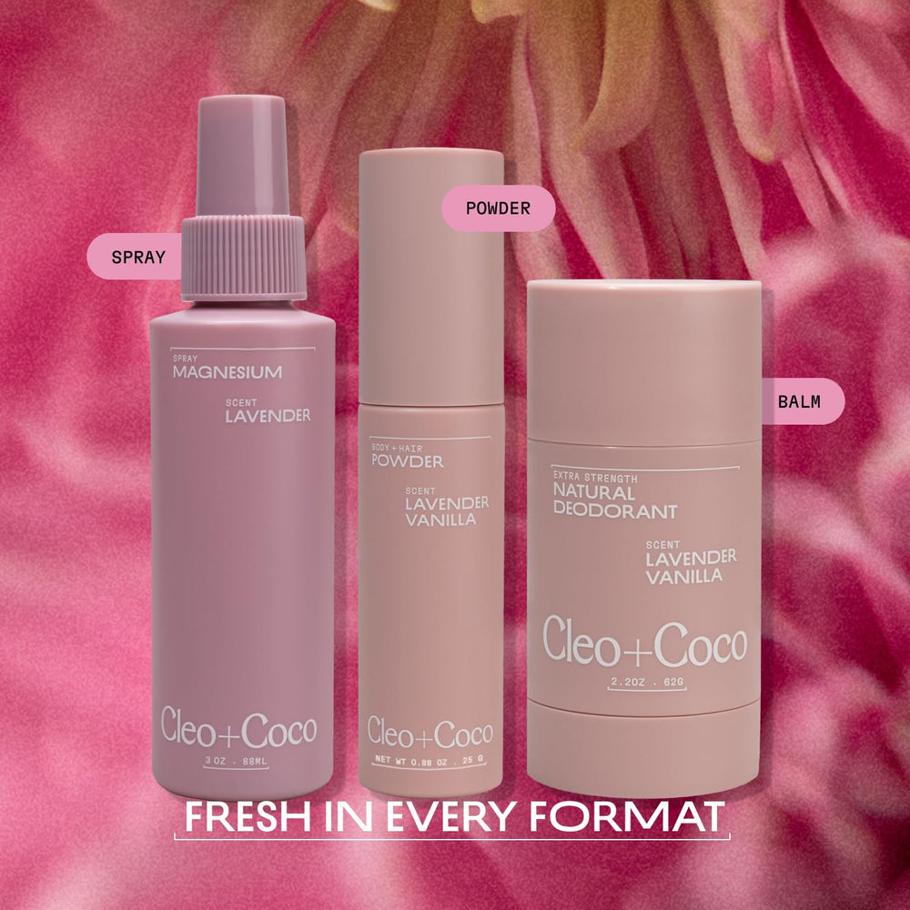 Cleo+Coco smooth glide with quick absorption and no residue.