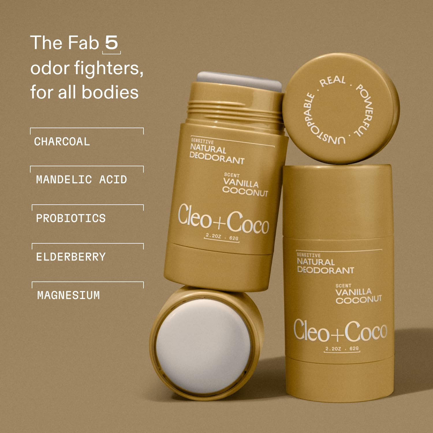 Cleo and Coco deodorant balm applying underarm shows clear glide for daily wear.