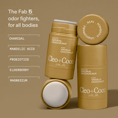 Cleo and Coco deodorant balm applying underarm shows clear glide for daily wear.