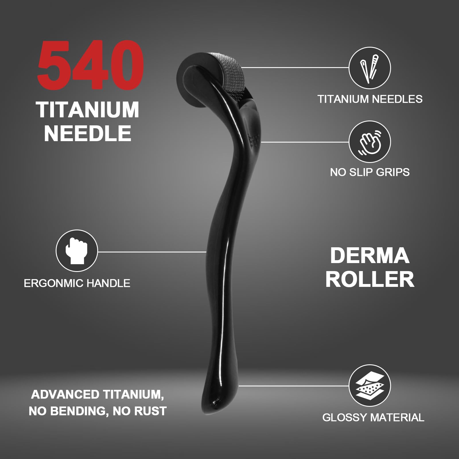 CLETINA derma roller in hand showing portable, easy-to-use design