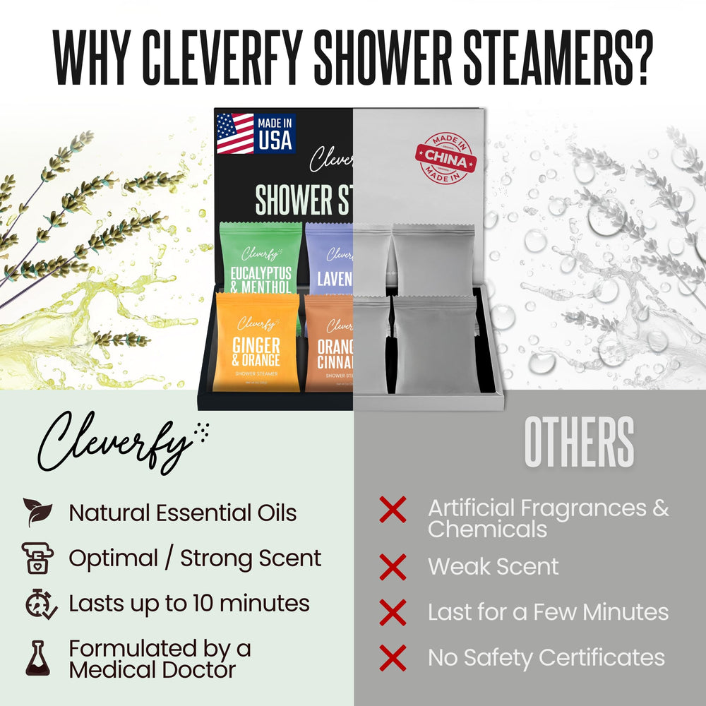 CLEVERFY pastillas de ducha lavanda, calma suave para la noche