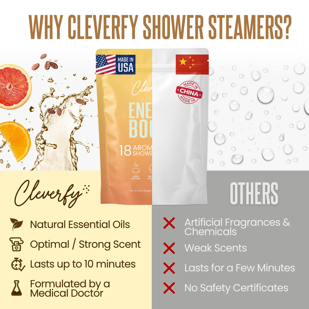 CLEVERFY Home spa setup with steamers delivering daily relaxation in shower.