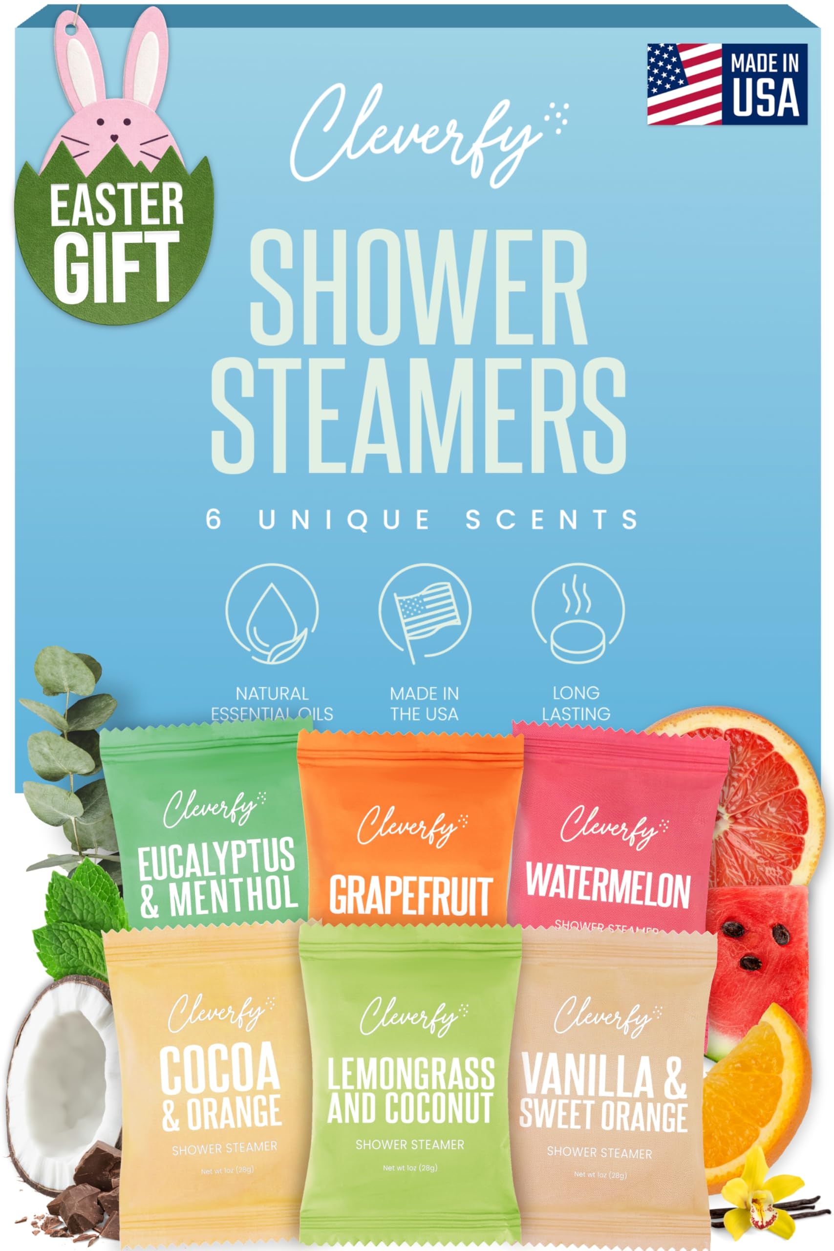 Cleverfy tableta de ducha sandía para un despertar refrescante y aromático