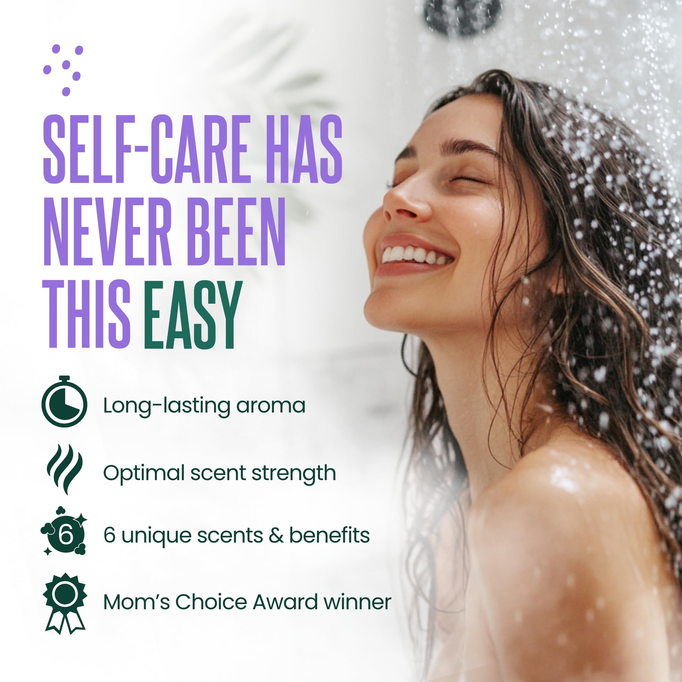 CLEVERFY Watermelon shower steamer tablet offers a refreshing aroma in the shower.