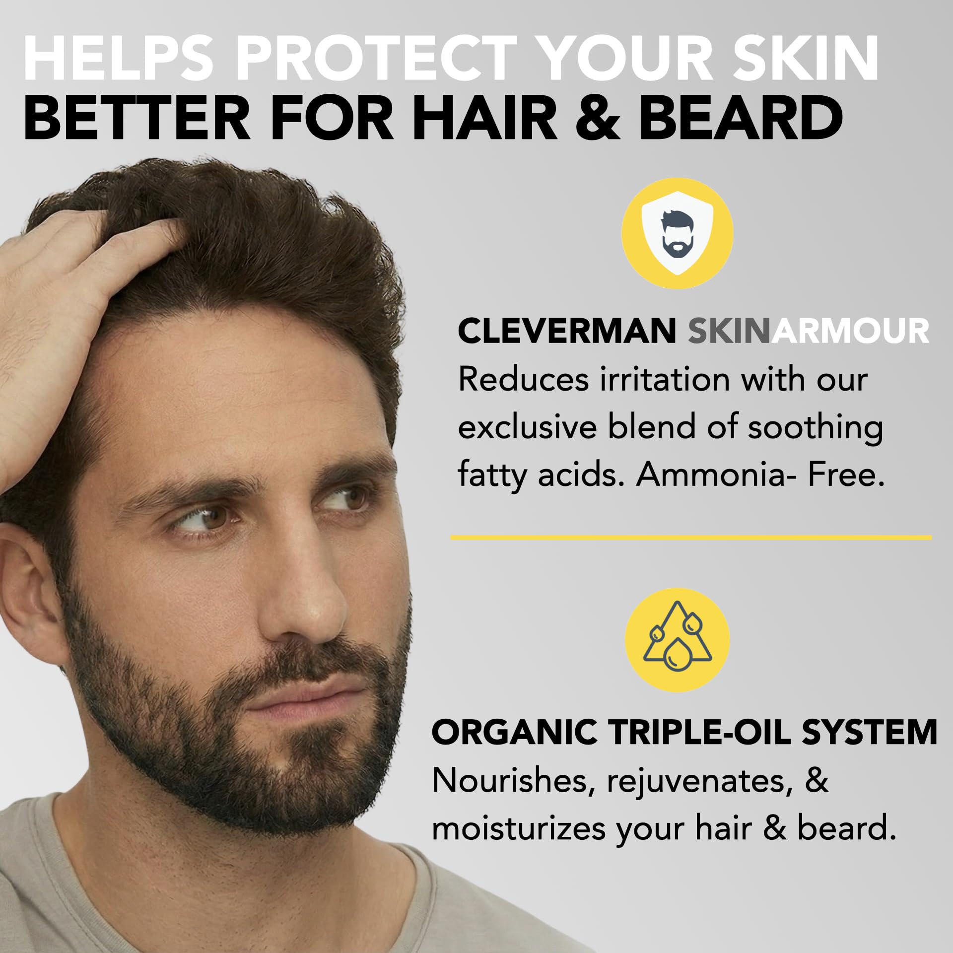 CLEVERMAN color result close-up highlights natural gray coverage and depth