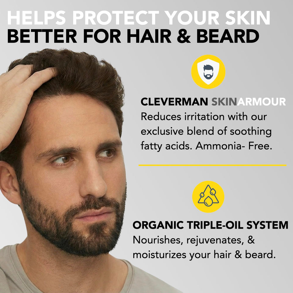 CLEVERMAN color result close-up highlights natural gray coverage and depth