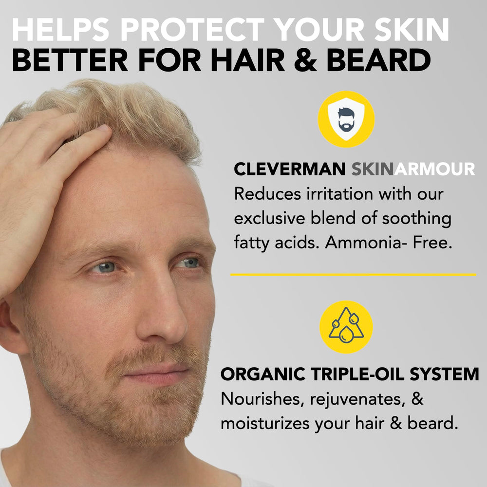 CLEVERMAN Lightest Blond skin test prompt for safe use before coloring