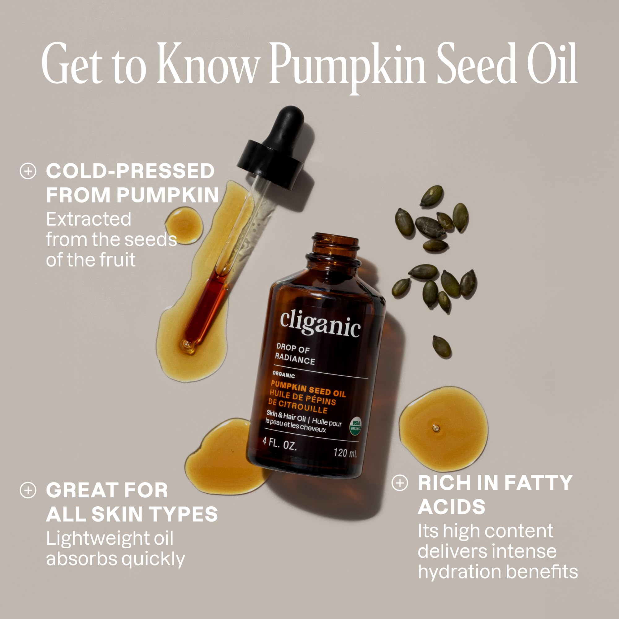 Cliganic Aceite de calabaza, primera presión en frío: conserva nutrientes.