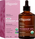 Cliganic Organic Rosehip Seed Oil for Face – 100% Pure, Cold-Pressed, Non-GMO Carrier Oil