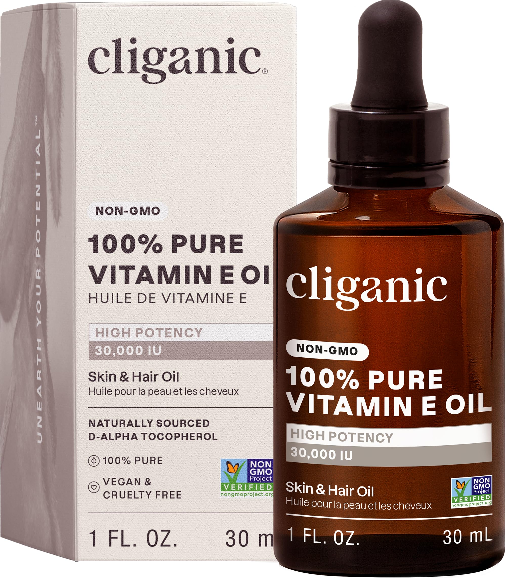 Cliganic Vitamina E puro, aceite para piel: nutrir y suavizar la piel.