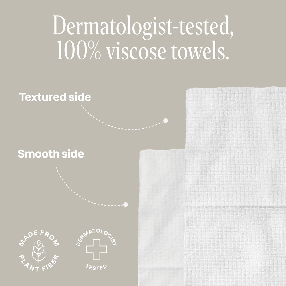 Cliganic Clean Face Towels XL makeup remover wipes for mess-free removal.