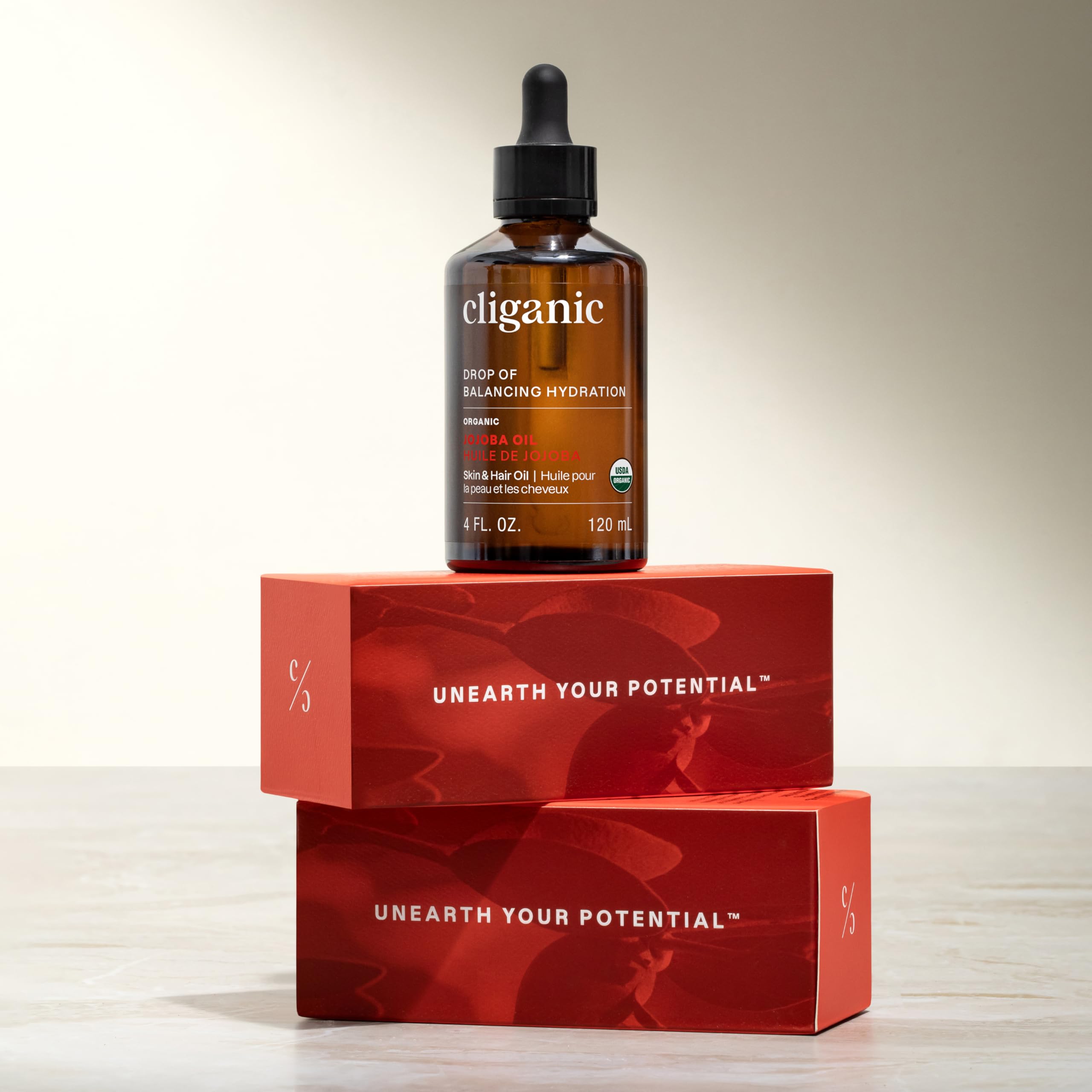 Cliganic Jojoba Oil ingredients sourcing emphasizing sustainable, vegan quality.