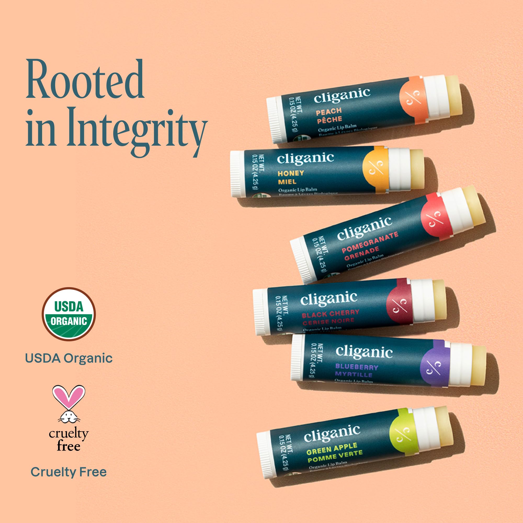 Bálsamo labial Cliganic sabor arándano, aroma agradable y protección diaria.