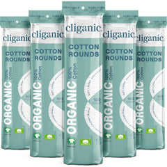 Cliganic Organic Cotton Rounds packaging varies to reflect eco-friendly branding and sustainable packaging.