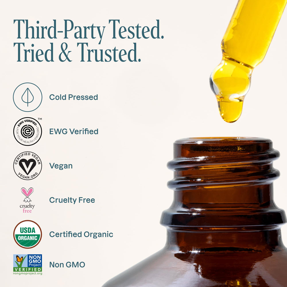 Cliganic Rosehip Seed Oil nourishes hair and nails.