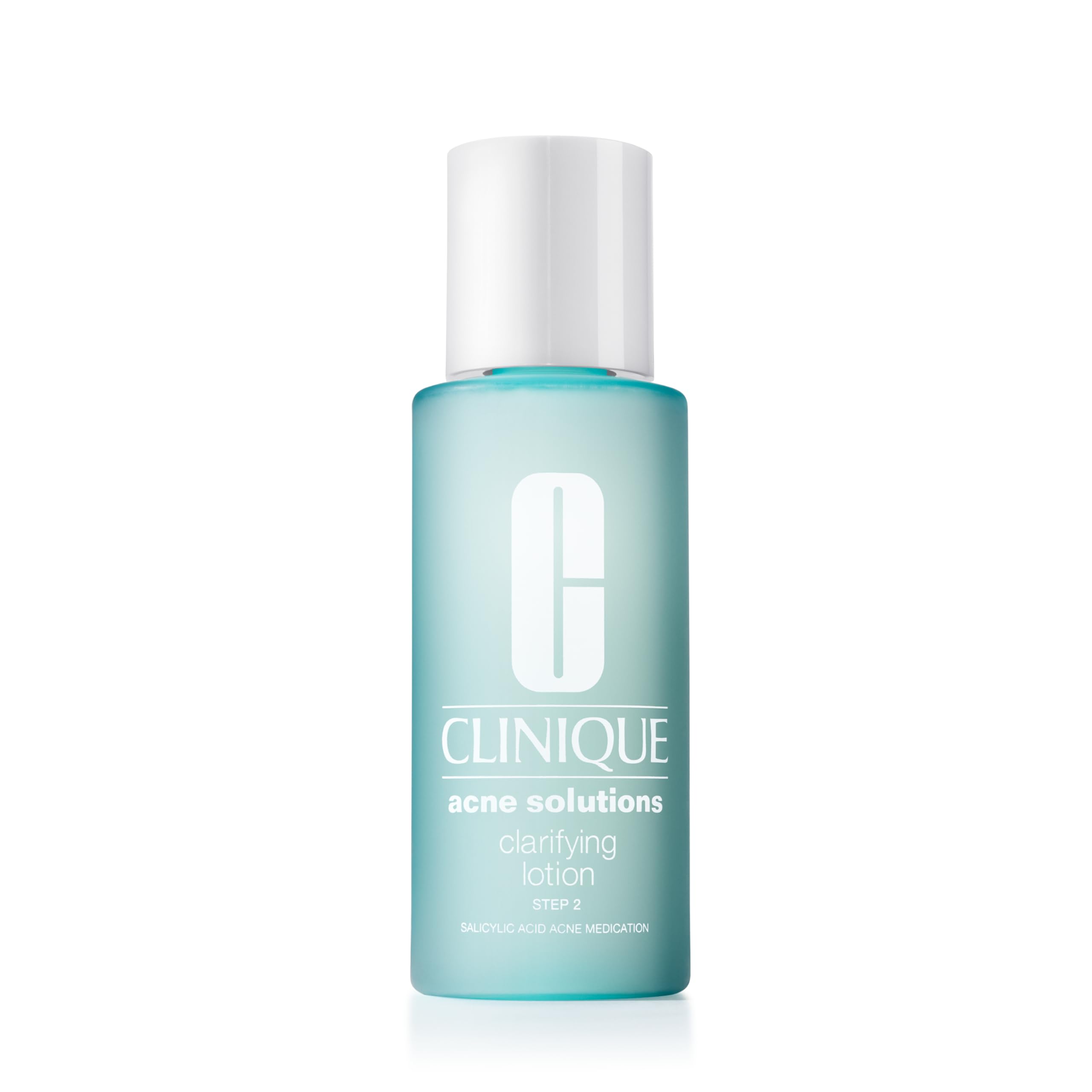 Clinique Acne Solutions Clarifying Lotion bottle pour shows easy oil-control for daily use.