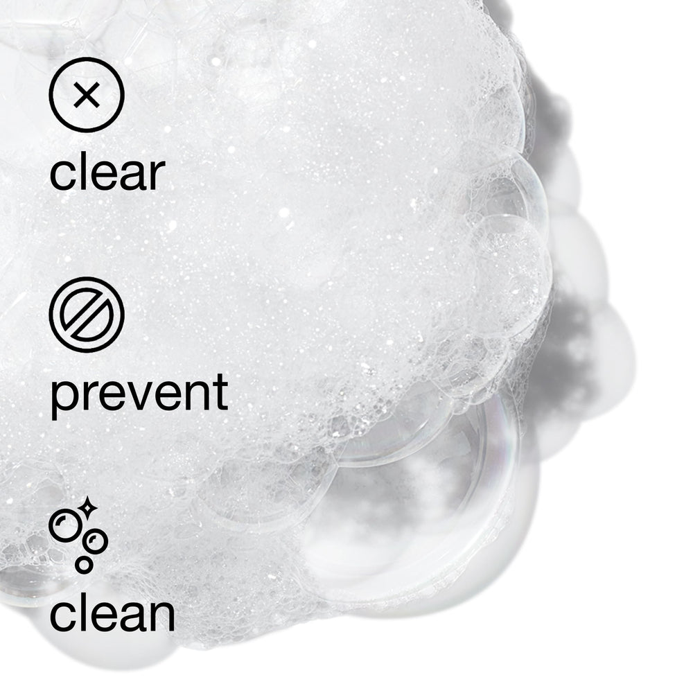 Clinique Acne Solutions Daily Foam Cleanser bottle highlights delicate, skin-friendly foam.