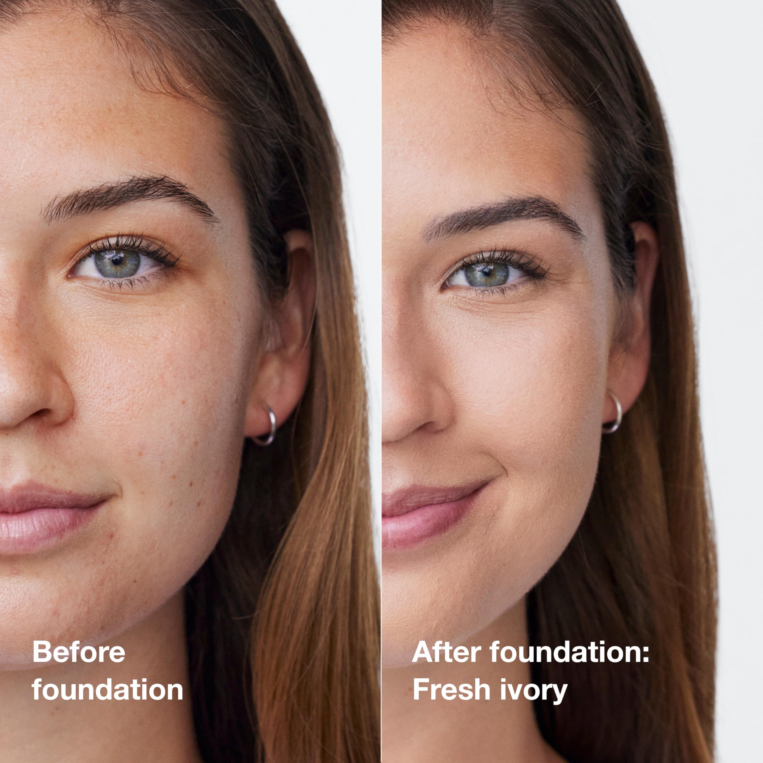 Clinique Acne Solutions Liquid Foundation matte finish swatch on skin