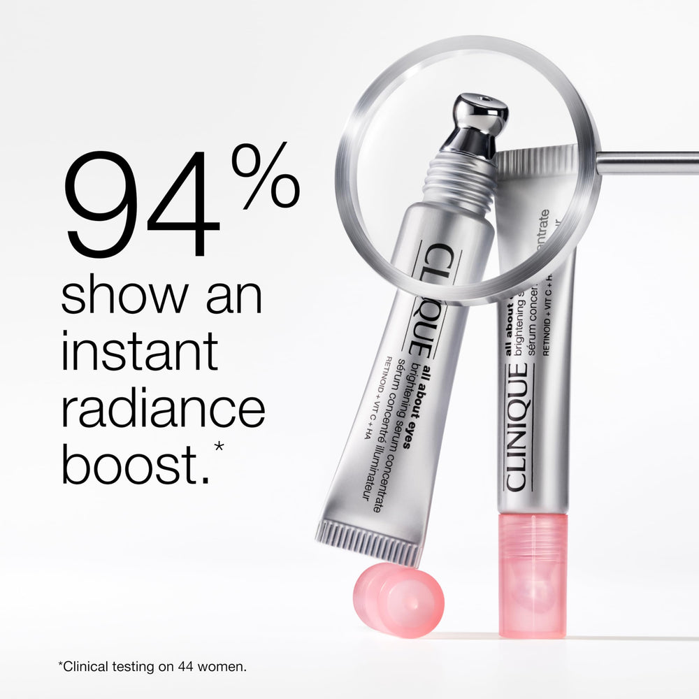 Clinique All About Eyes Brightening Serum Concentrate metal tip provides a cooling sensation.