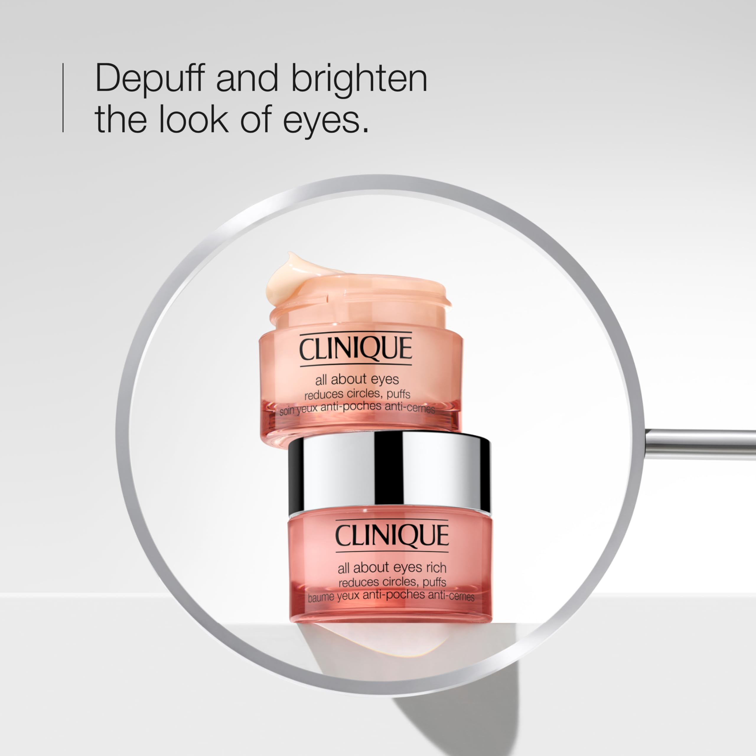 Clinique All About Eyes rich eye cream tube for nourishing, smoothing undereye skin.