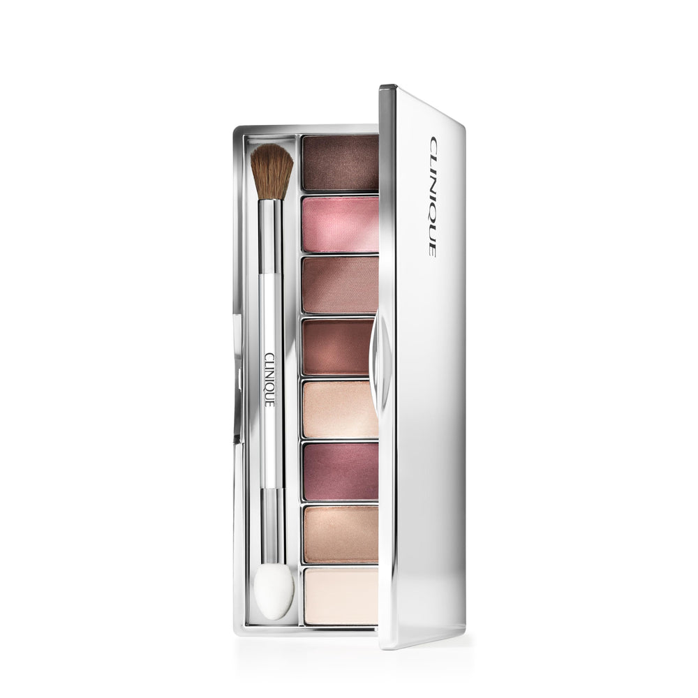 Clinique All About Shadow eight-shade palette compact for versatile day-to-night looks.