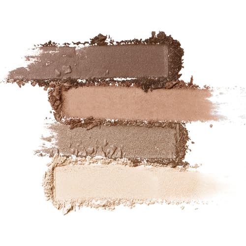 Clinique All About Shadow Quad swatches reveal rich, buildable color for crease-free blending.