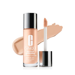 Clinique Beyond Perfecting bottle pump shows smooth, long-wear coverage.