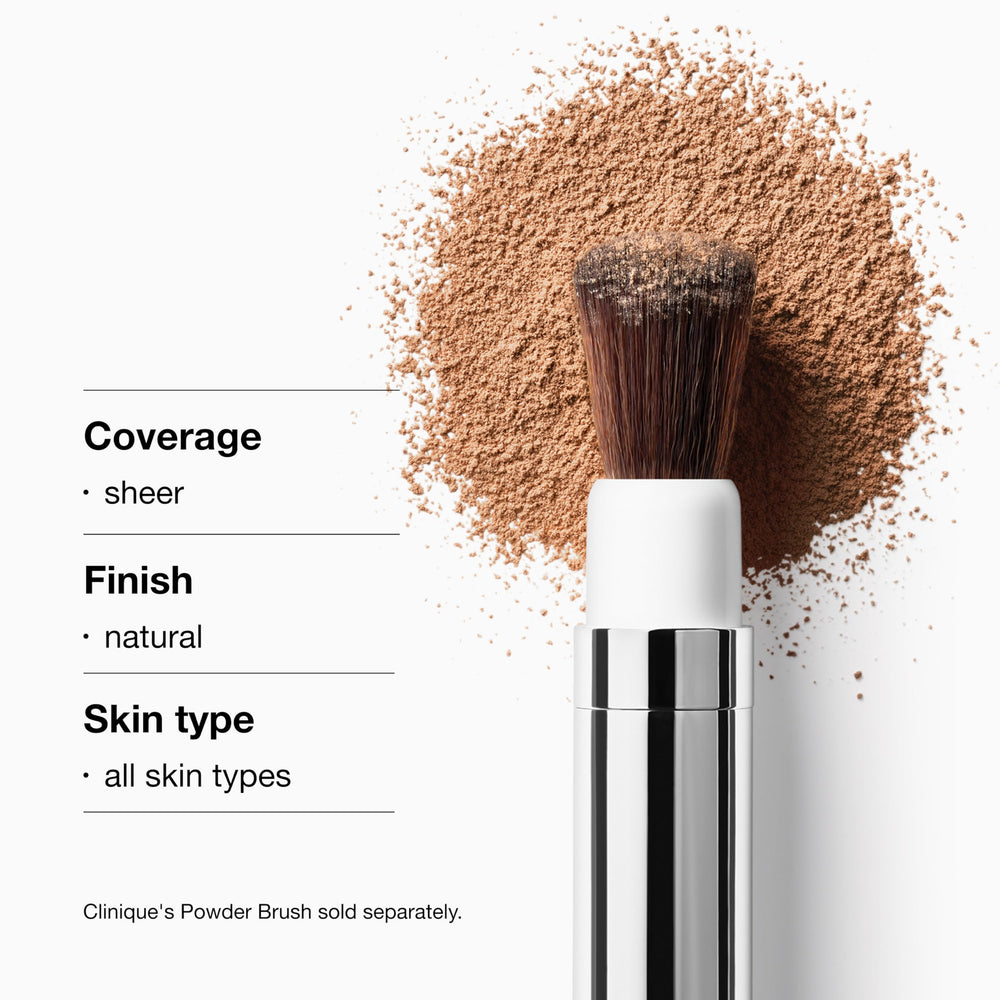 Clinique Blended Face Loose Powder pores blurred effect for a smoother complexion.