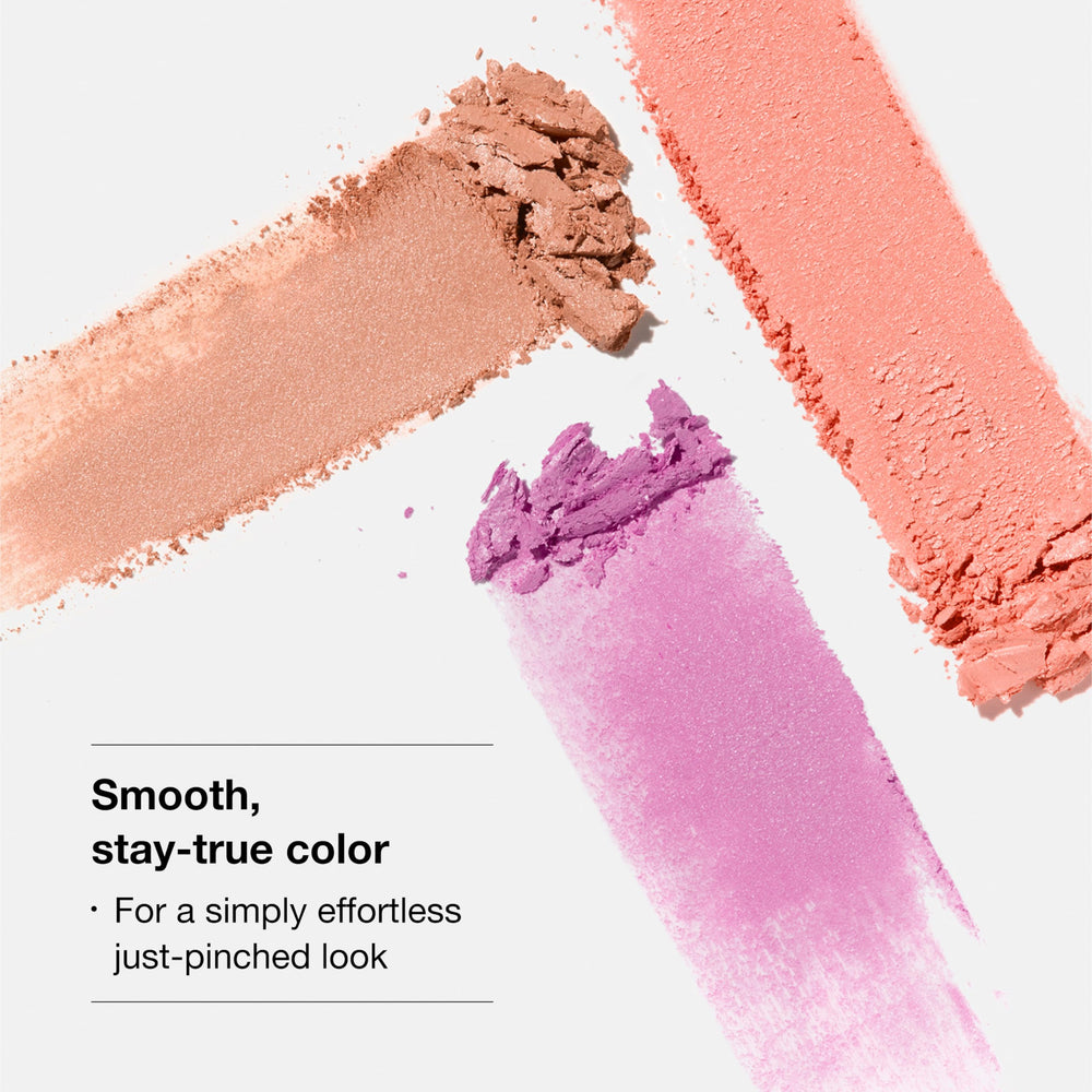 Clinique Cheek Pop blush pigment swatch showing smooth, even payoff