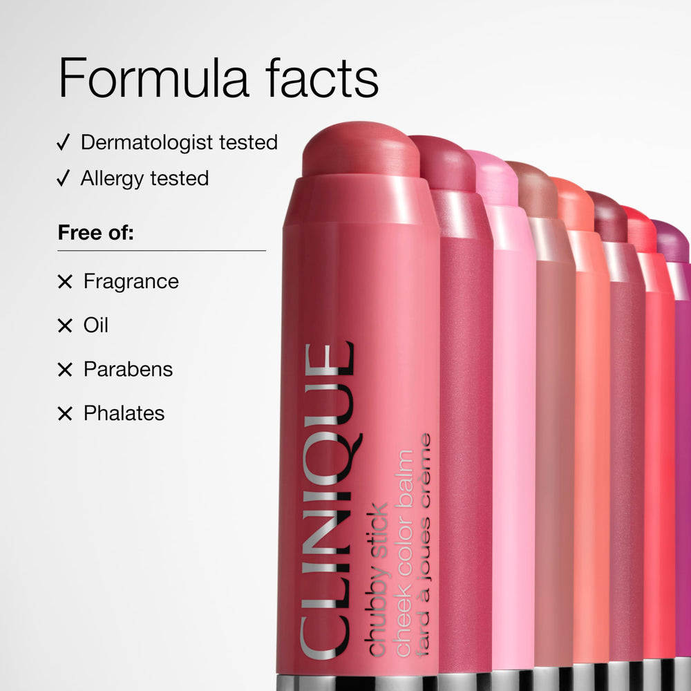 Clinique Chubby Cream Blush Stick is travel-friendly, compact for on-the-go touch-ups.