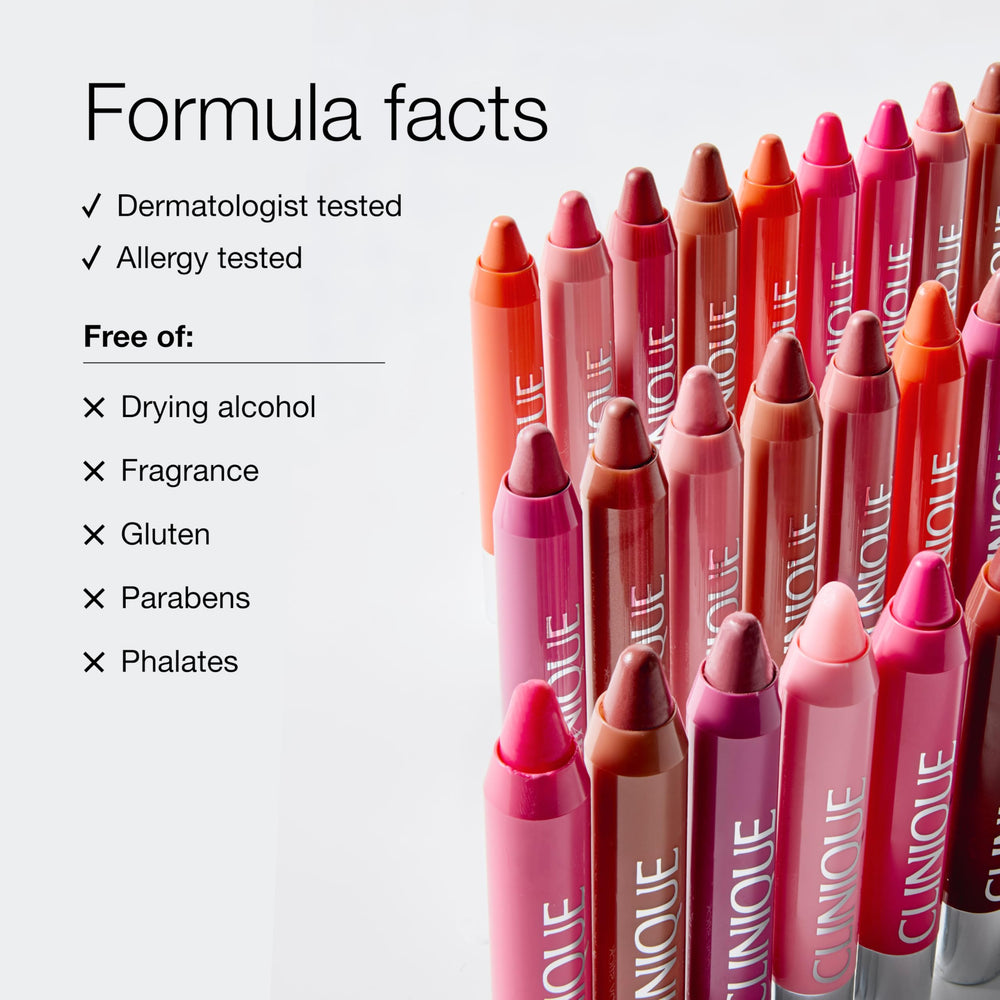 Clinique Chubby Stick demonstrates a buildable shade range for personalized color