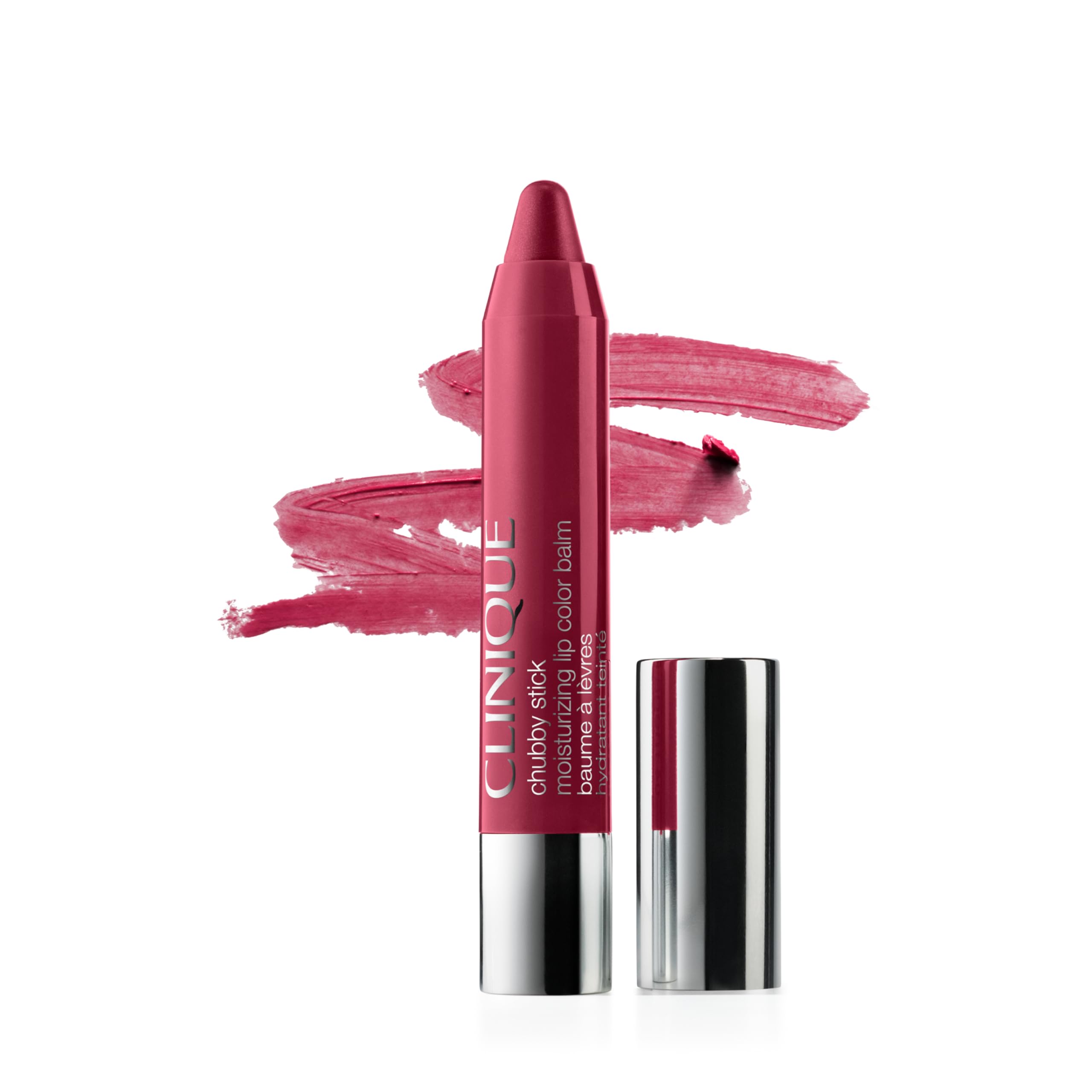Clinique Chubby Stick application shows smooth, nourishing lip tint.