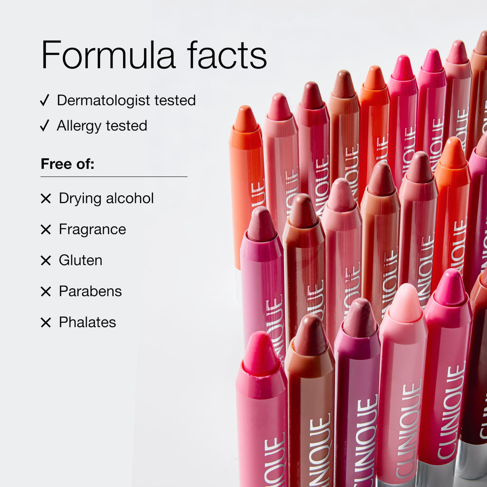 Clinique Chubby Stick nourishing oils lineup highlights lips.