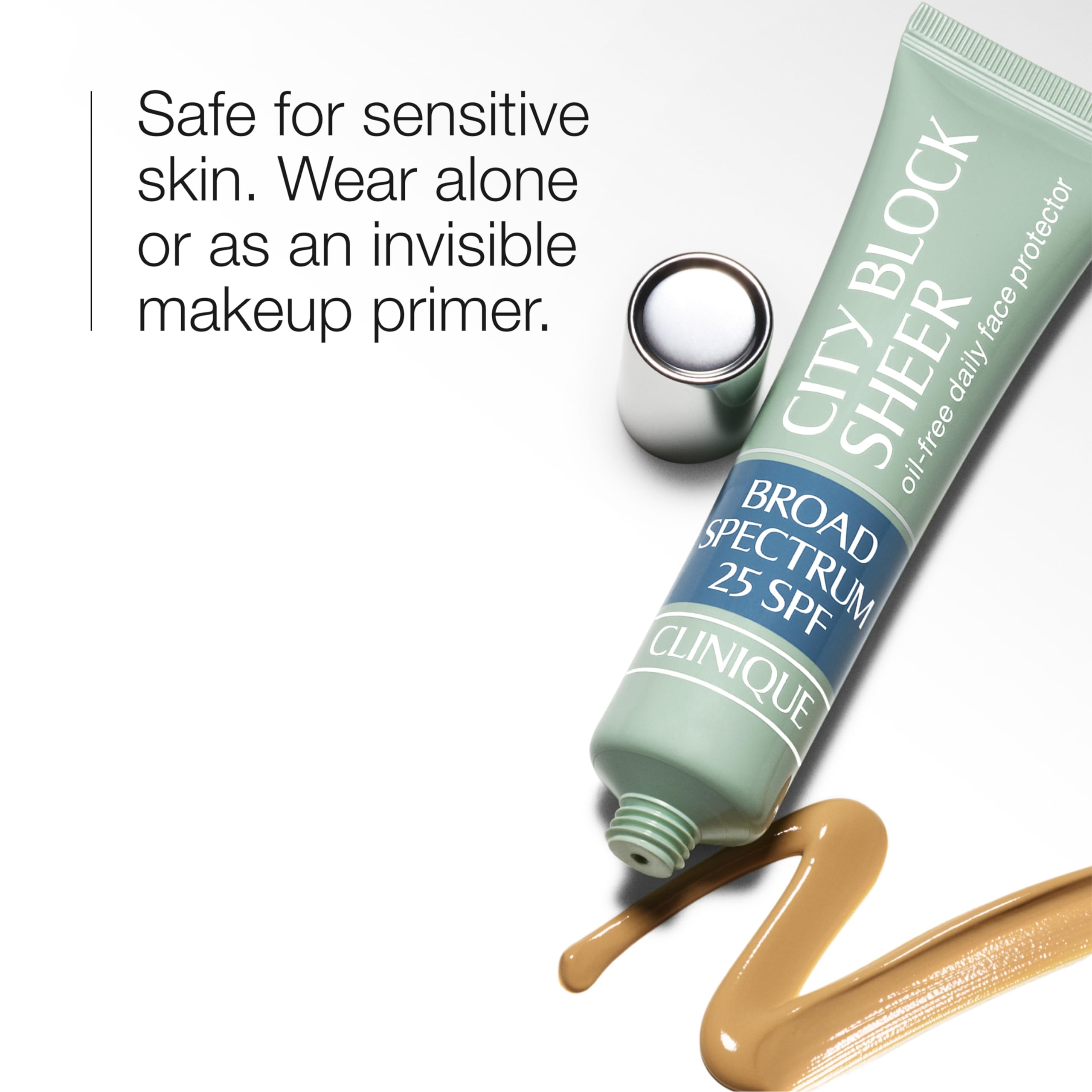 Clinique City Block Sheer SPF 25 texture close-up highlights mineral protection