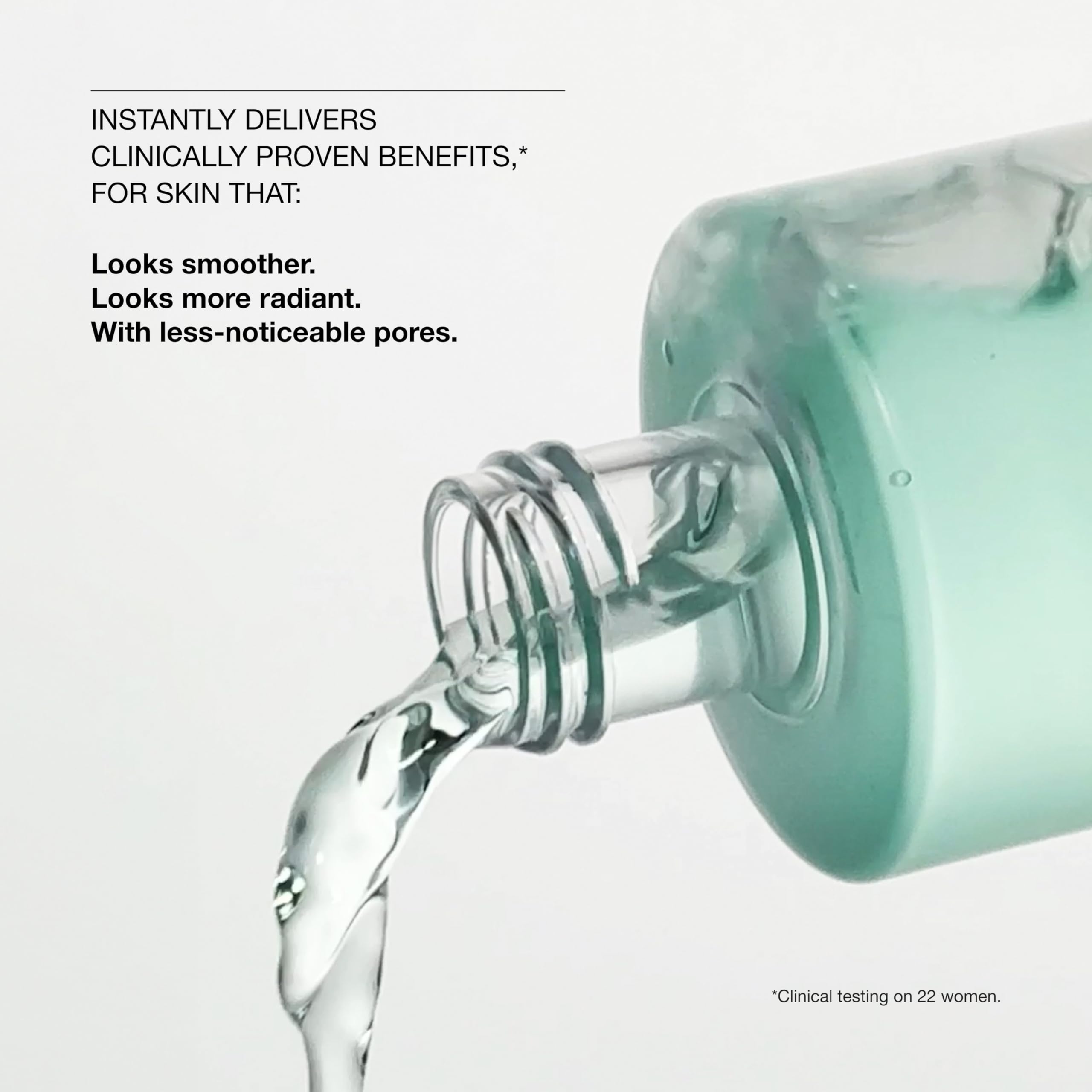 Clinique Clarifying Lotion 1 label visible, illustrating the skincare routine's step 2.