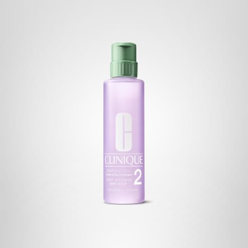 Clinique Clarifying Lotion 2 after cleansing prepares skin for moisturizer.