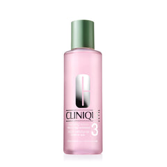 Clinique Clarifying Lotion 3 bottle front shows daily exfoliation use