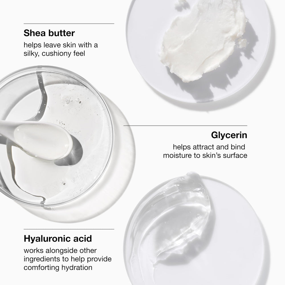Close-up of Clinique Deep Comfort Body Butter texture and creamy consistency