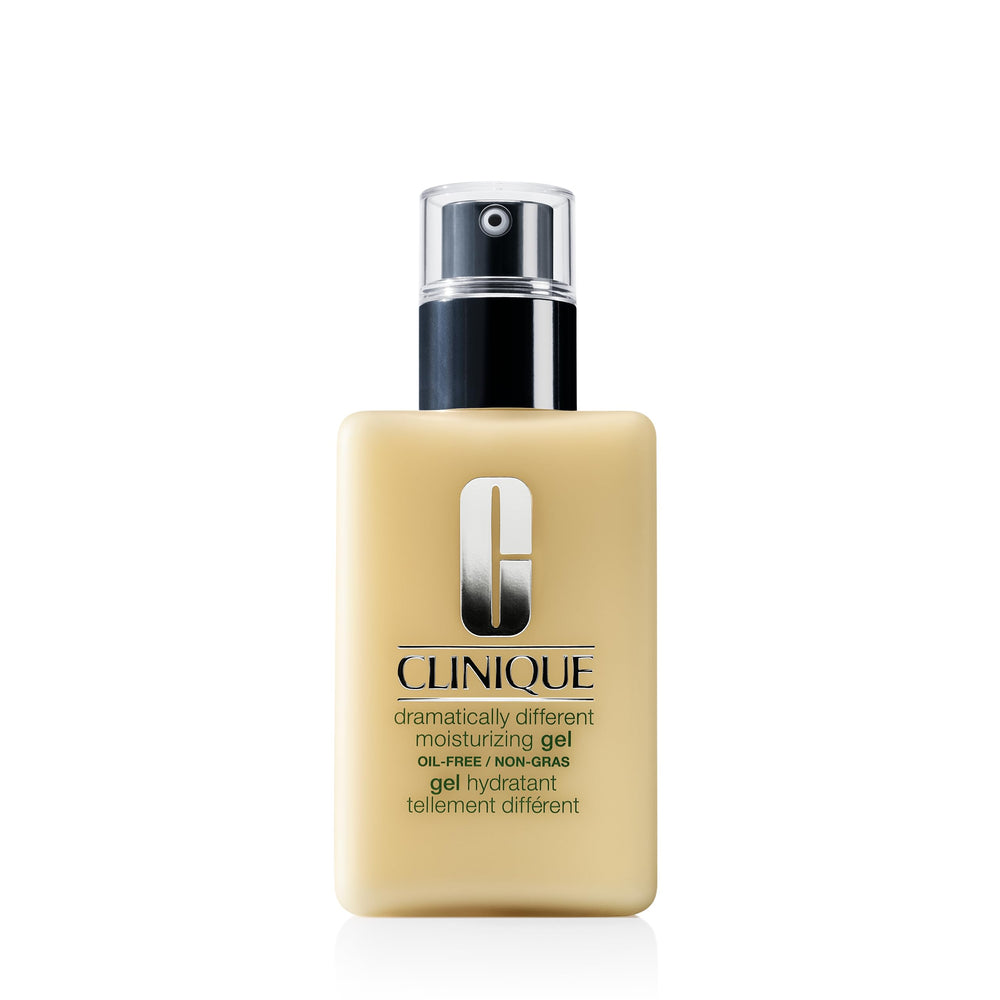 Clinique Dramatically Different Gel bottle shows oil-free hydration for daily use.
