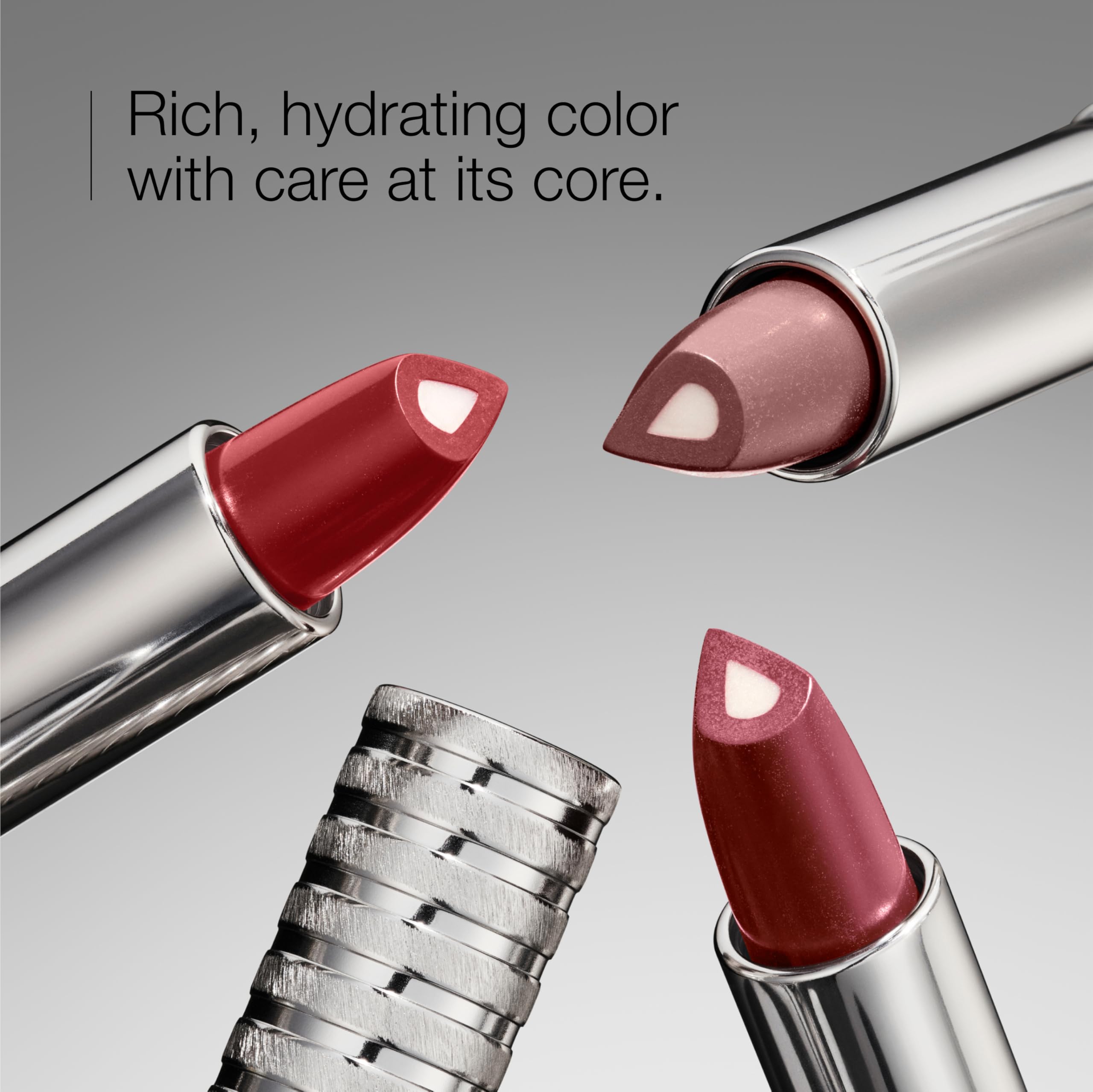 Clinique Dramatically Different Lipstick hydrating color delivers comfortable wear and a soft shine.