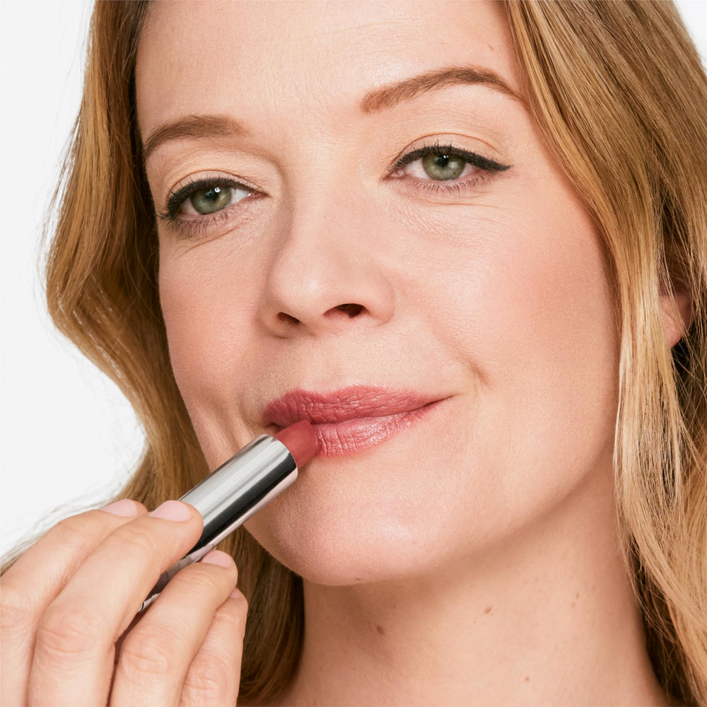 Clinique Dramatically Different Lipstick silvery moon shade adds hydrating color